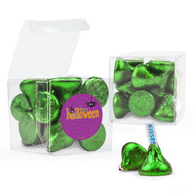 Personalized Halloween Spirit Hershey's Kisses Clear Gift Box with Sticker