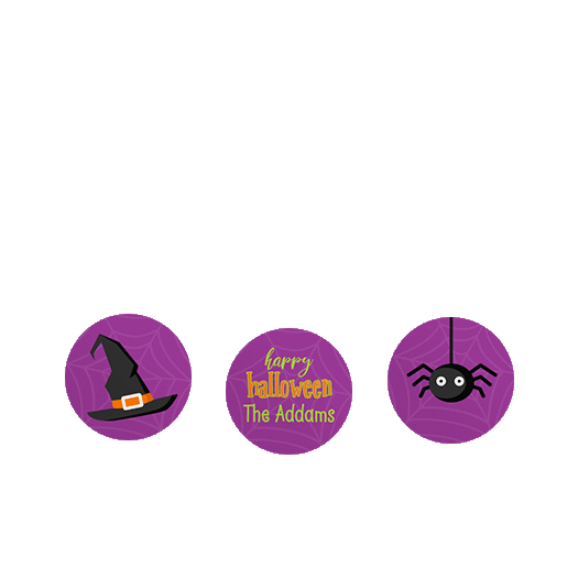 Personalized Halloween Spirit 3/4" Stickers for Hershey's Kisses