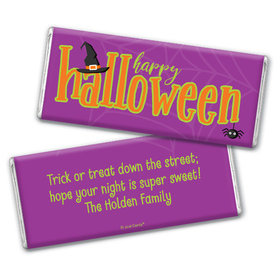 Personalized Halloween Spirit Chocolate Bar & Wrapper