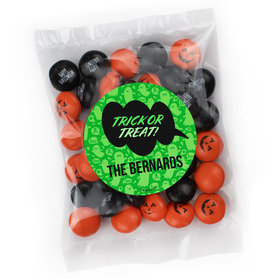 Personalized Halloween Phrases Candy Bag with JC Minis Milk Chocolate Gems