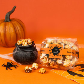 Personalized Halloween Sweet Treats Chocolate Caramel Sea Salt Gourmet Popcorn 3.5 oz Bags