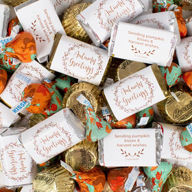 Autumn Greetings Mix Hershey's Miniatures, Kisses, and Reese's Peanut Butter Cups