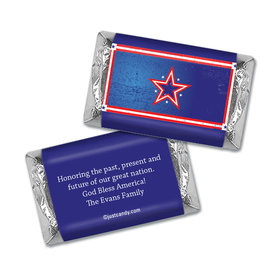Personalized Patriotic Hershey's Miniatures Wrappers Patriotic Star