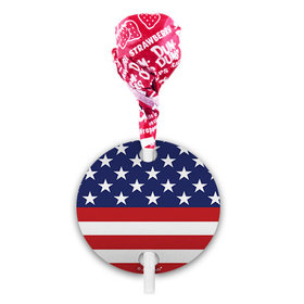 Independence Day American Flag Dum Dums with Gift Tag (75 pops)