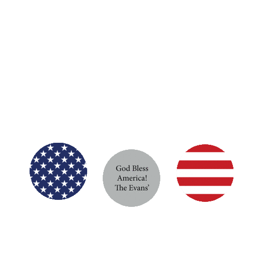 Personalized Independence Day American Flag 3/4" Stickers for Hershey's Kisses
