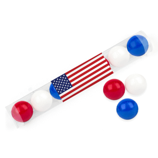 Independence Day American Flag Gumball Tube