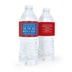 Personalized Independence Day Freedom Water Bottle Labels (5 Labels)