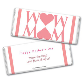 Personalized Mother's Day Heart Chocolate Bar & Wrapper