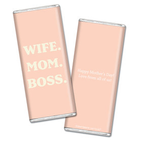 Personalized Mother's Day Wife Mom Boss Chocolate Bar & Wrapper