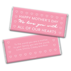 Personalized Mother's Day All Our Hearts Chocolate Bar & Wrapper