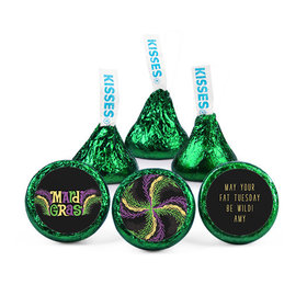 Personalized Mardi Gras Party Gras Hershey's Kisses