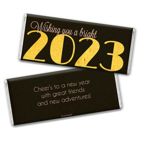 Personalized New Year's Eve Bright New Year Chocolate Bar & Wrapper