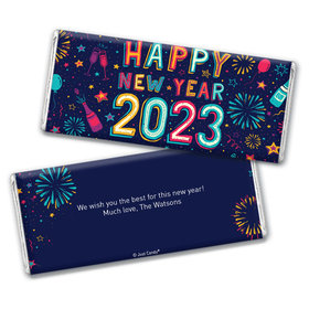 Personalized New Year's Eve Festivities Chocolate Bar & Wrapper