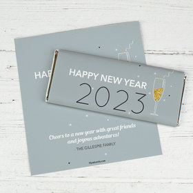 Personalized New Years Champagne Soiree Hershey's Chocolate Bar Wrapper