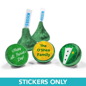 Personalized St. Patrick's Day Tux 3/4" Sticker (108 Stickers)