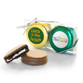 Add Your Logo St. Patricks Day Luck 2Pk Chocolate Covered Oreo Cookies
