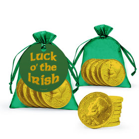 St. Patrick's Day Luck Extra Small Organza Bag of Gold Chocolate Coins