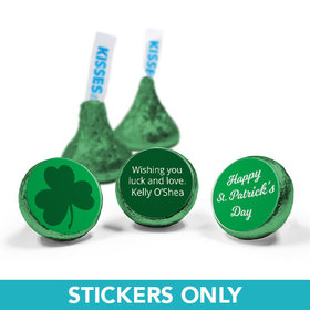 Personalized St. Patrick's Day Clover 3/4" Sticker (108 Stickers)