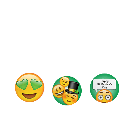Personalized St. Patrick's Day Emoji 3/4" Stickers for Hershey's Kisses