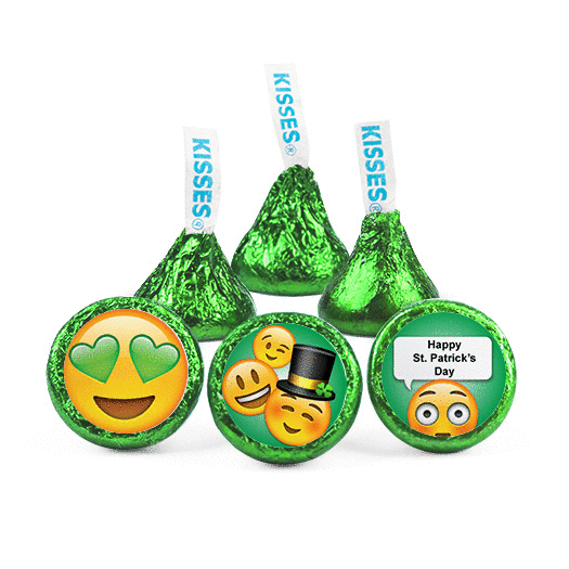 Personalized St. Patrick's Day Emoji Hershey's Kisses