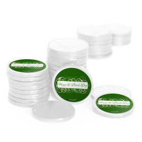 St. Patrick's Day Swirls Chocolate Coins with Stickers (84 Pack)