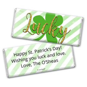Personalized St. Patrick's Day Stripes Chocolate Bar & Wrapper