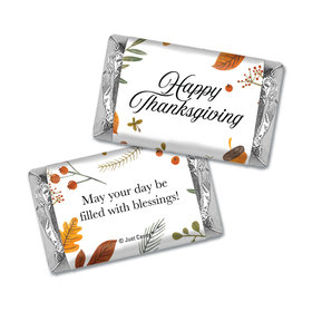 Personalized Thanksgiving Festive Leaves Hershey's Miniatures