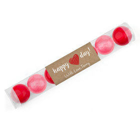 Personalized Valentine's Day Drawn Heart Gumball Tube