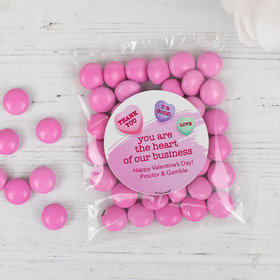 Personalized Valentine's Day Candy Bag with JC Milk Chocolate Minis Conversation Hearts