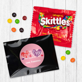 Personalized Valentine's Day Skittles Favor - Sending all My Love