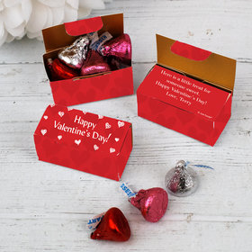 Personalized Valentine's Day 5pc Hershey's Kisses Box Favor - Scribble Hearts