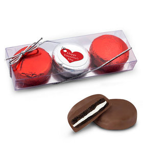 Valentine's Day 3Pk Belgian Hanging Hearts Chocolate Covered Oreo Cookies