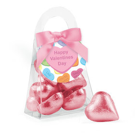Valentine's Day Conversation Hearts Chocolate Hearts Purse and Gift Tag