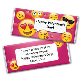 Personalized Valentine's Day Emoji Chocolate Bar Wrappers