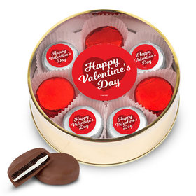 Valentine's Day Gold Extra Large Plastic Tin - 16 Chocolate Covered Oreo Cookies