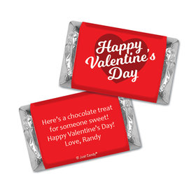 Personalized Valentine's Day Script Heart Hershey's Miniatures Candies