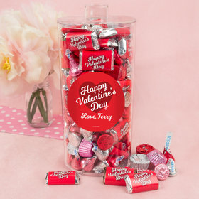 Personalized Valentine's Day Script Heart Canister 2 lb