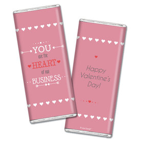 Personalized Valentine's Day Heart of Our Business Hershey's Chocolate Bar Wrappers Only