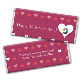 Personalized Valentine's Day Add Your Logo Hearts Hershey's Chocolate Bar Wrappers Only