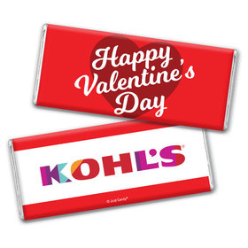 Personalized Valentine's Day Add Your Logo Classic Heart Hershey's Chocolate Bar & Wrapper