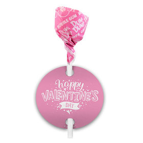 Valentine's Day Hearts and Hugs Dum Dums with Gift Tag (75 pops)