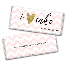 Personalized Valentine's Day Chevron Heart Chocolate Bar Wrappers Only