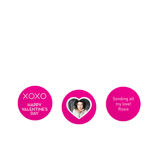 Personalized Valentine's Day XOXO Add Your Photo 3/4" Stickers for Hershey's Kisses
