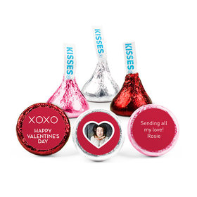 Personalized Valentine's Day XOXO Add Your Photo Hershey's Kisses