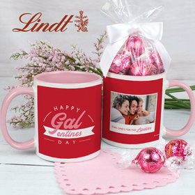 Personalized Happy Galentines Day 11oz Mug with Lindt Truffles