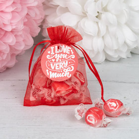 Valentine's Day Taffy Organza Bags Favor - Love you Very Much