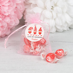 Personalized Valentine's Day Taffy Organza Bags Favor - Love my Gnomies