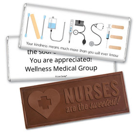 Nurse Appreciation Personalized Embossed Nurse Chocolate Bar First Aid