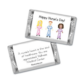 Nurse Appreciation Personalized Hershey's Miniatures Wrappers Multicultural Scrubs