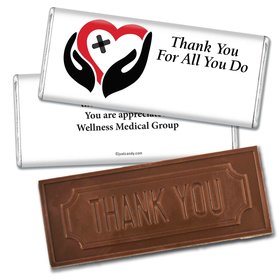 Nurse Appreciation Personalized Embossed Chocolate Bar Healing Hands
